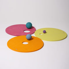 Grimm’s Rolling Discs Set for Stapelstein - Warm Pastel
