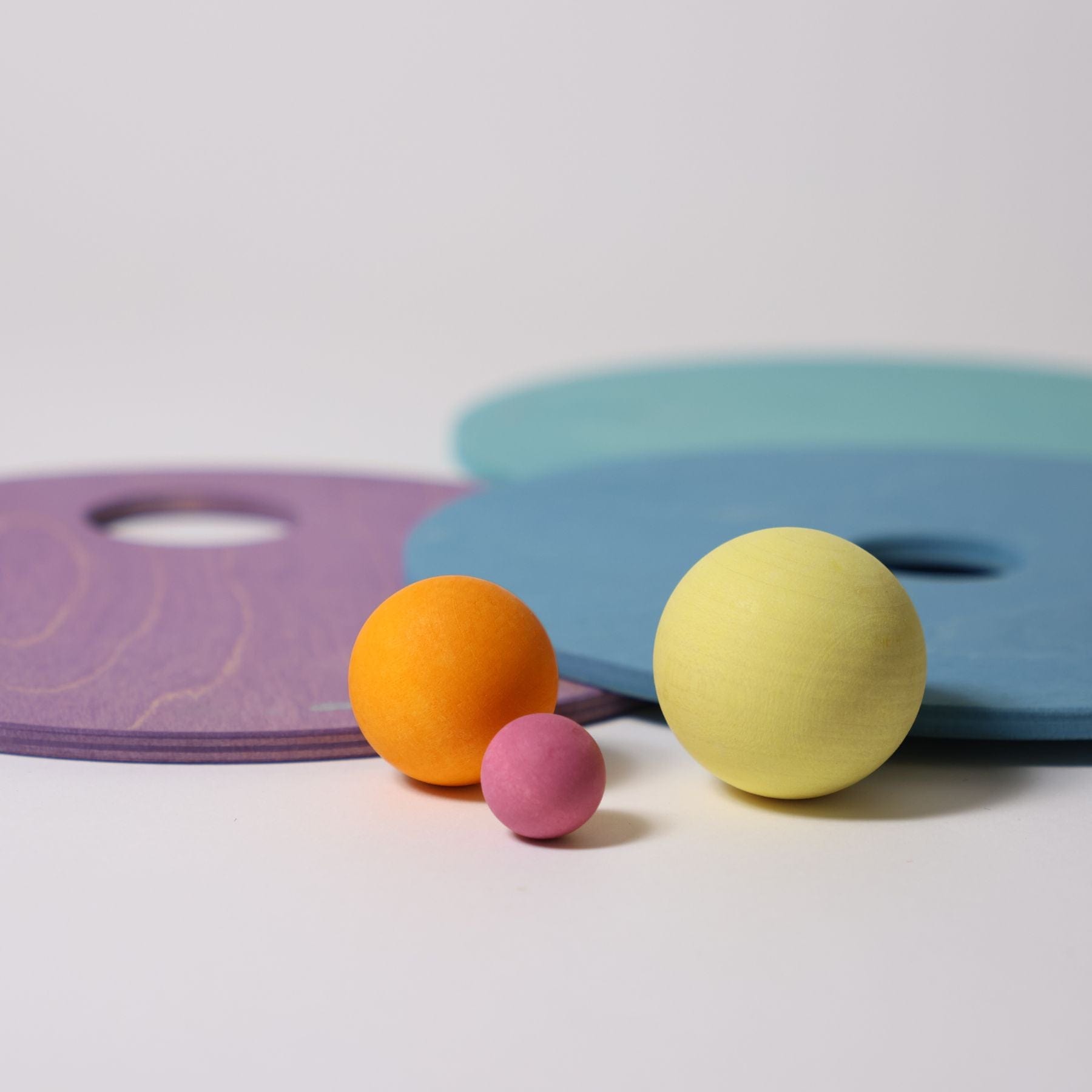Grimm's Rolling Discs Set for Stapelstein - Cool Pastel