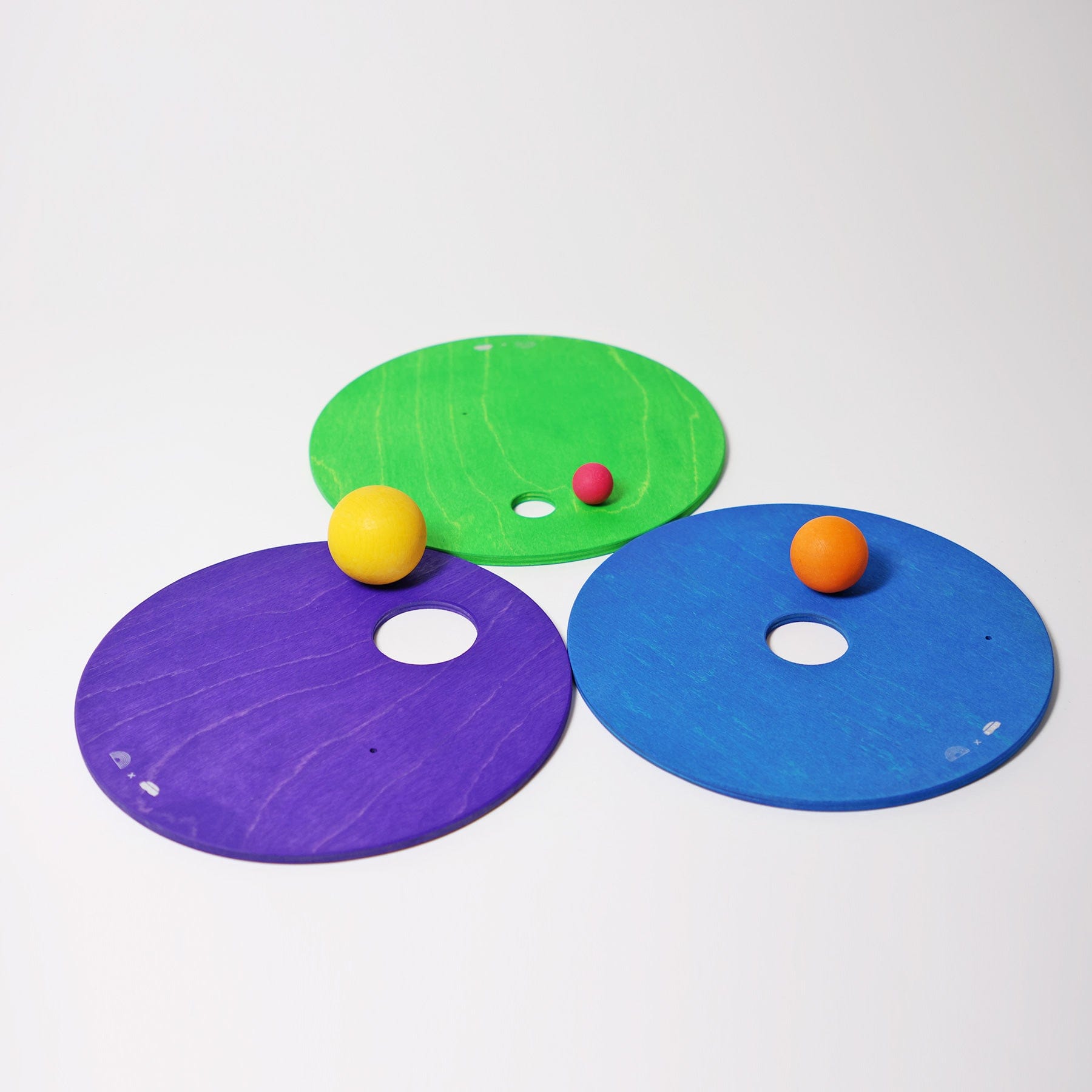 Grimm's Rolling Discs Set for Stapelstein - Cool Rainbow