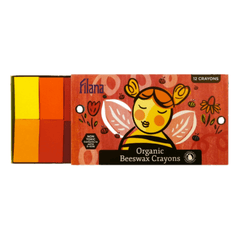 Filana Organic Beeswax Crayons, 12 Classic Blocks