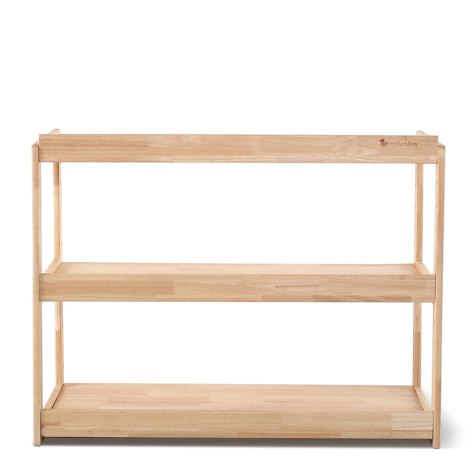 myduckling Adjustable Solid Wood 3 Layer Storage Shelf