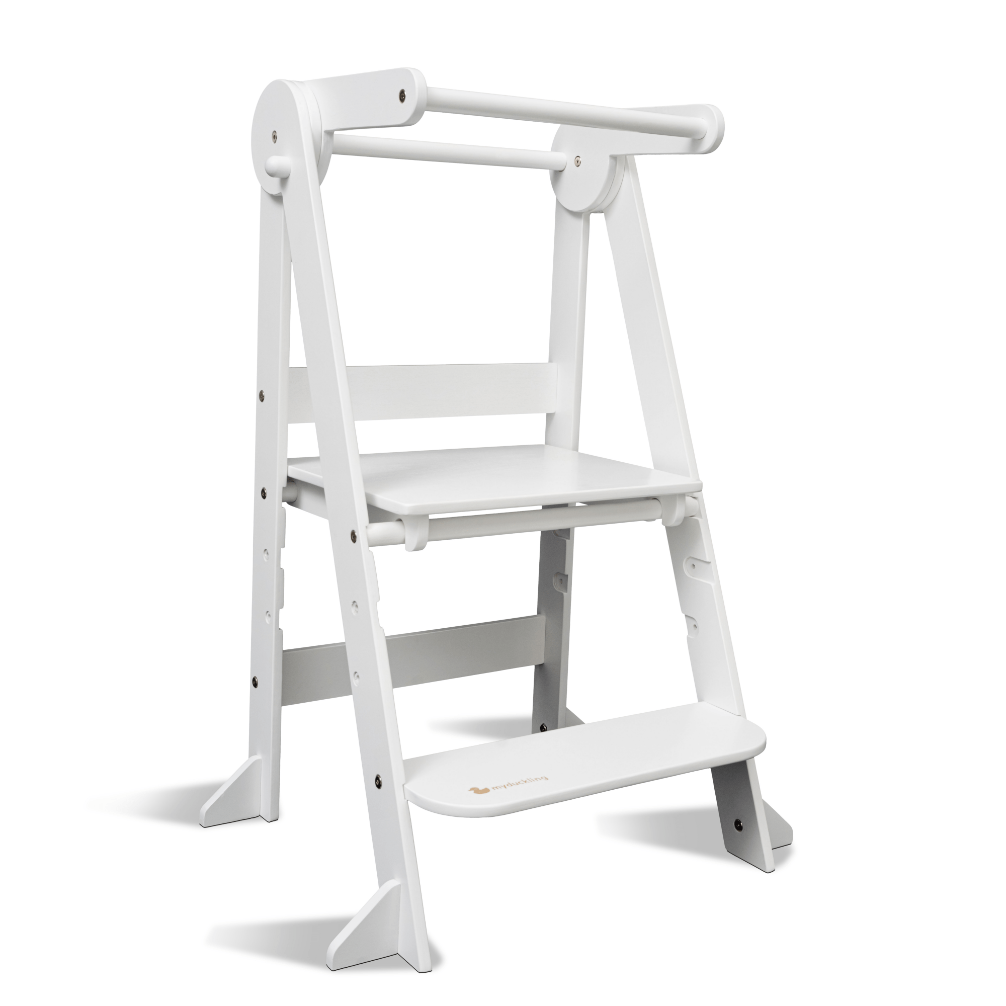 myduckling Deluxe Folding Adjustable Learning Tower - White