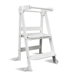 myduckling Deluxe Folding Adjustable Learning Tower - White