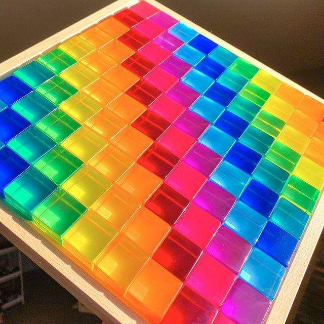 Bauspiel Lucite Cubes 100 Piece Set