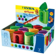 Lyra Twin-hole Triangular Shaped Colourful Pencil Sharpener