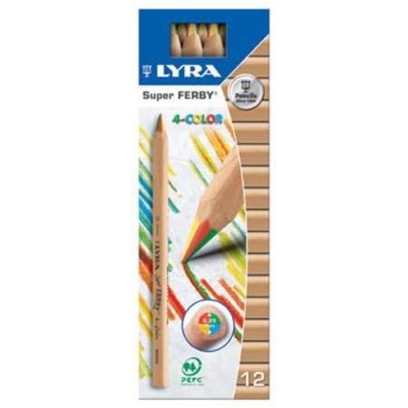 Lyra Super Ferby 4-colour Rainbow, Box of 12 Pencils
