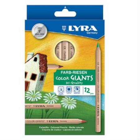 Lyra Colour Giants Unlacquered 12 Assorted Standard Black and White