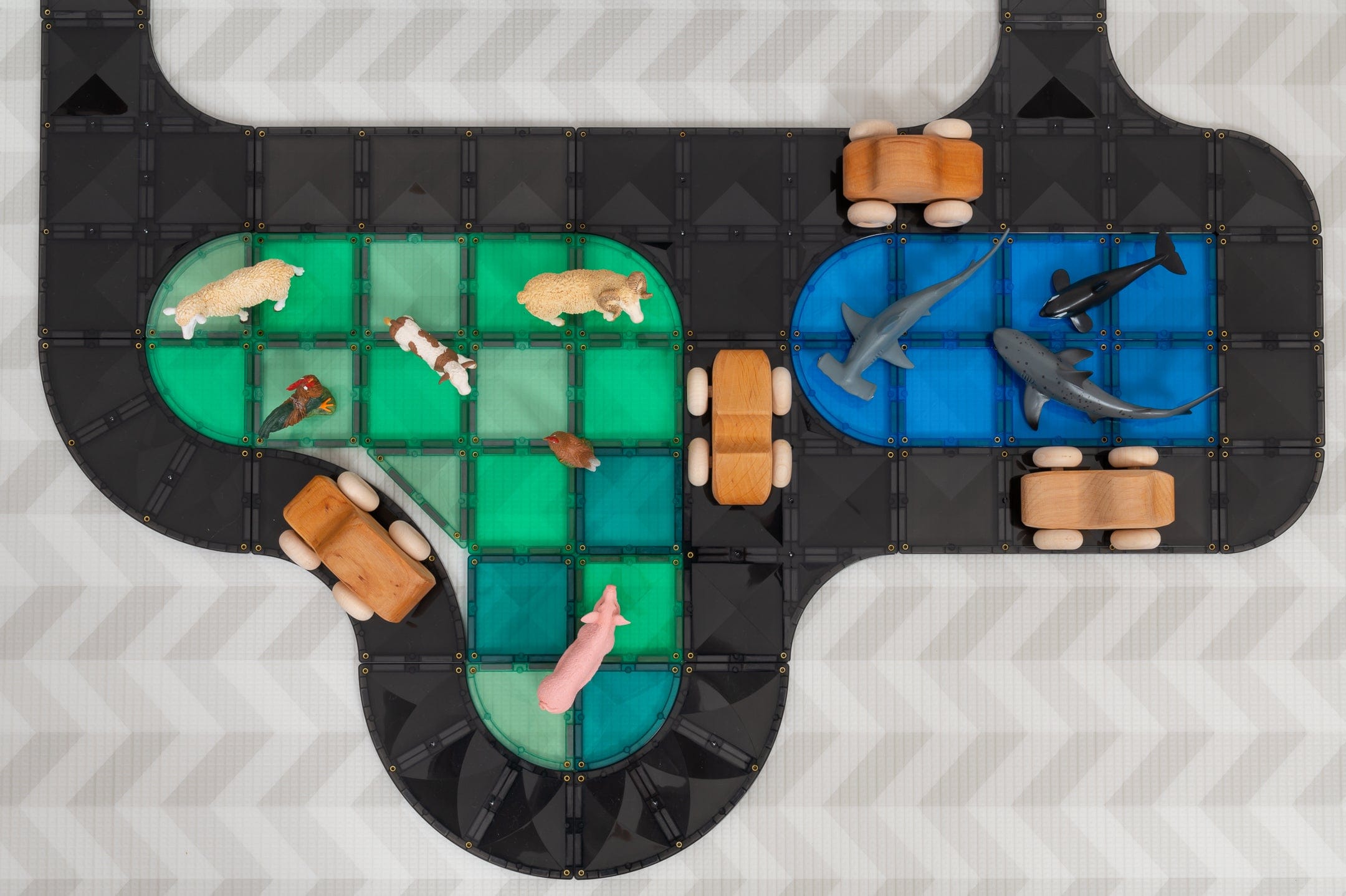 Connetix Tiles Roads Creative Pack 48 Piece