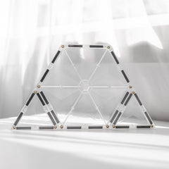 (Slight Colour Variance) Connetix Tiles 34 Piece Clear Pack