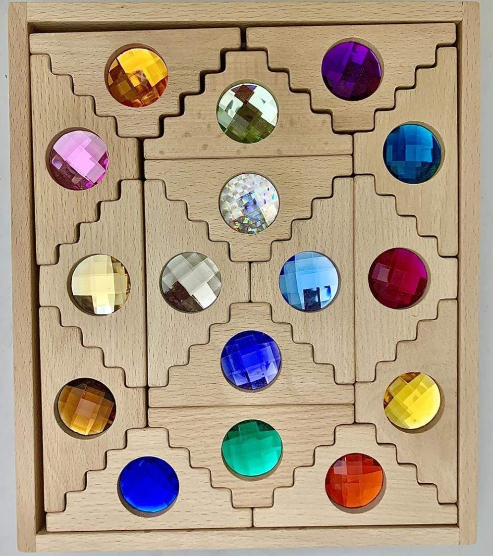 Papoose Toys - Dutch Step Gables Blocks (16 Piece Set)