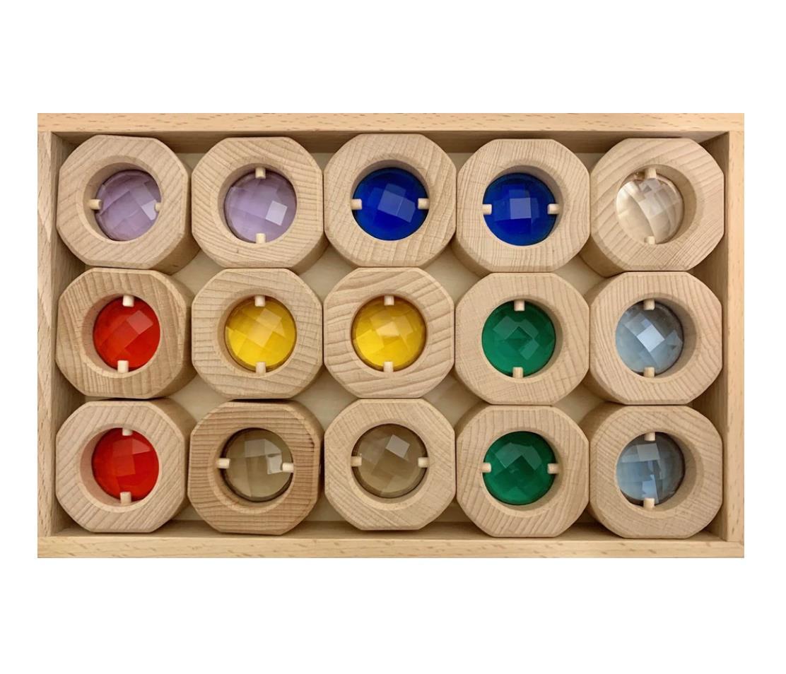 Papoose Toys - Bitcoin Window Rainbow with tray (15 Piece Set)