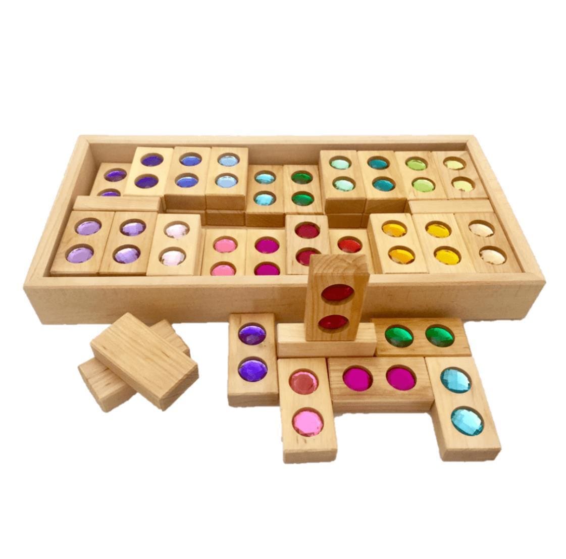 Bauspiel Colour Street Wooden Blocks 45 Pieces