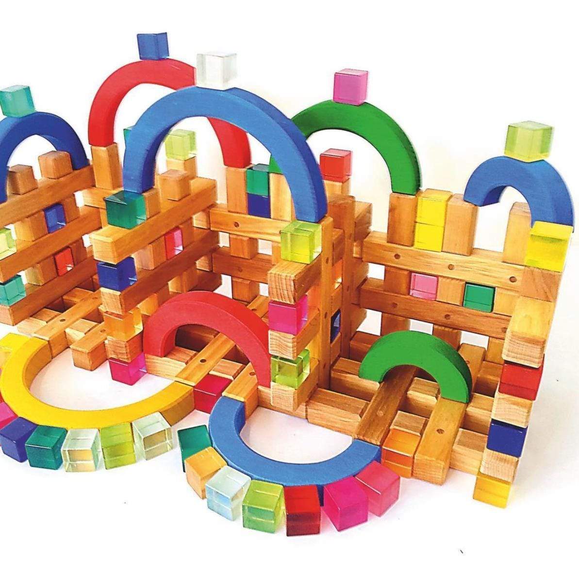 Bauspiel Lucite Cubes 100 Piece Set