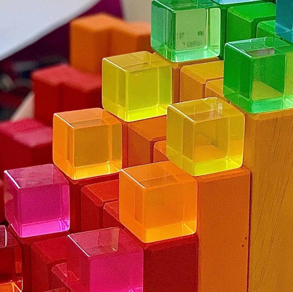 Bauspiel Lucite Cubes 100 Piece Set