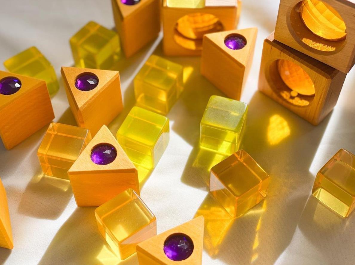 Bauspiel Lucite Cubes 100 Piece Set