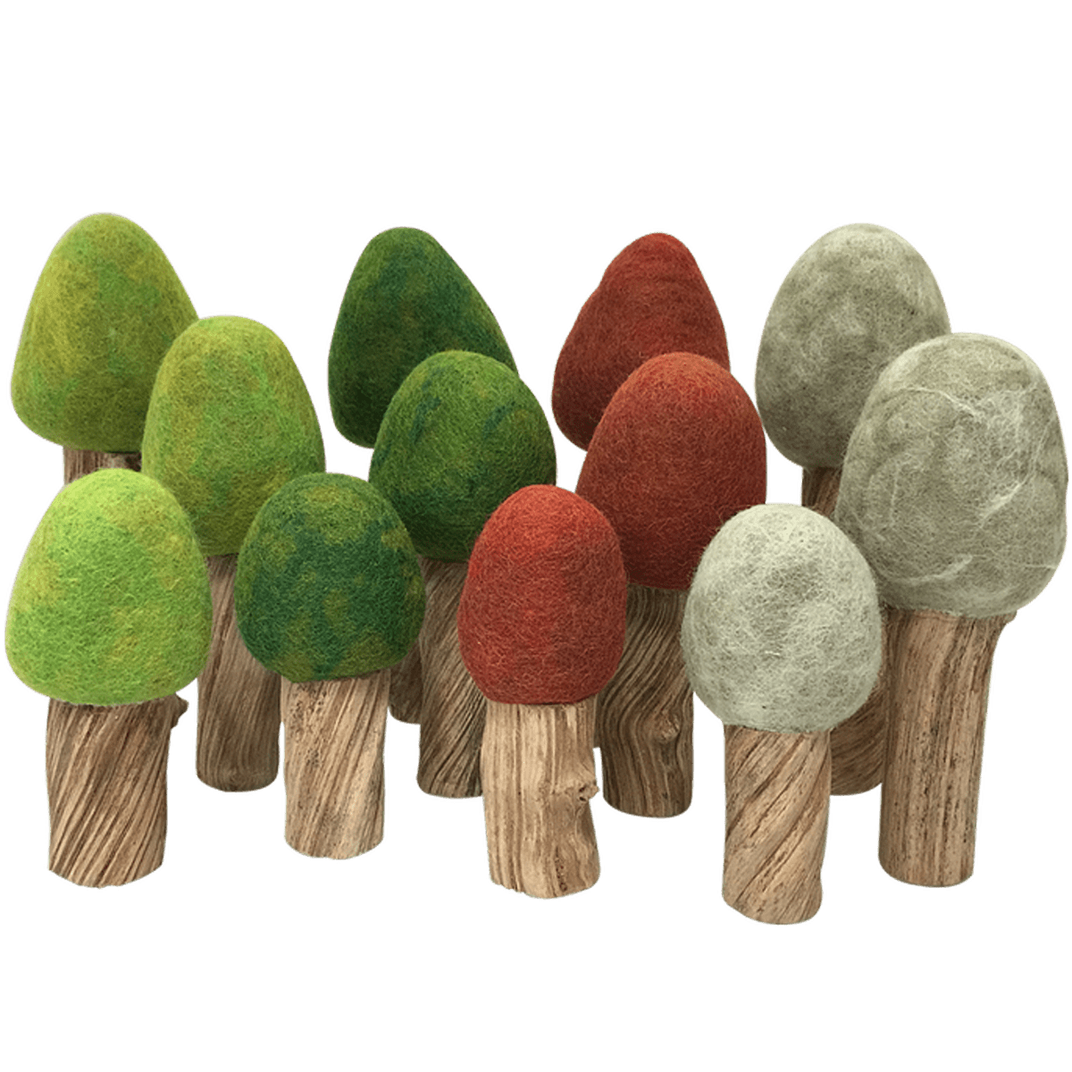 Papoose Toys Four Season Trees Set of 12