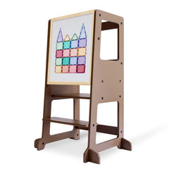 myduckling Adjustable Learning Tower 2 in 1 – Mocha Brown