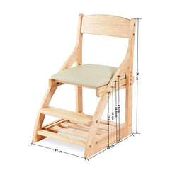 myduckling Montessori Kids Height Adjustable Dining Chair - Off-White