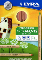 Lyra Colour Giants Unlacquered 12 Assorted Standard Black and White