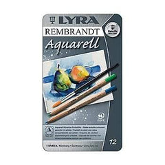 Lyra Rembrandt Aquarelle Watercolour Pencil, Tin 12 Assorted