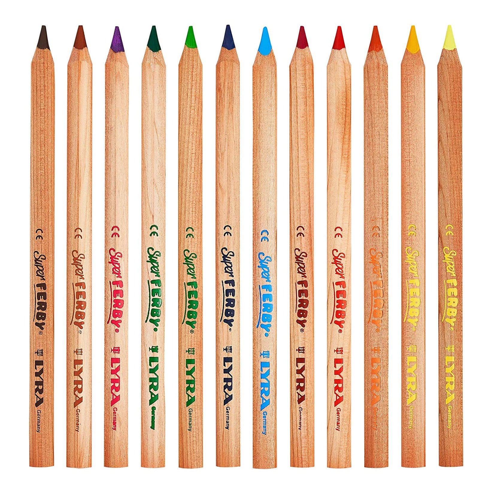 Lyra Super Ferby unlacquered Waldorf 12 assorted colours