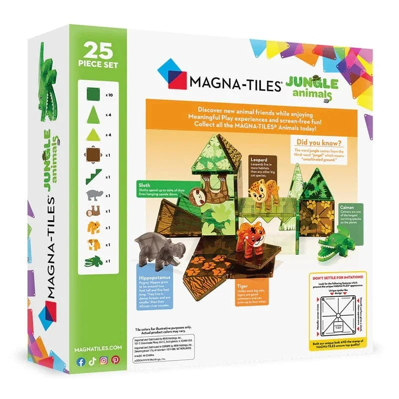 MAGNA-TILES - Jungle Animals - 25 Piece Set