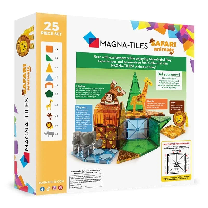 MAGNA-TILES - Safari Animals - 25 Piece Set