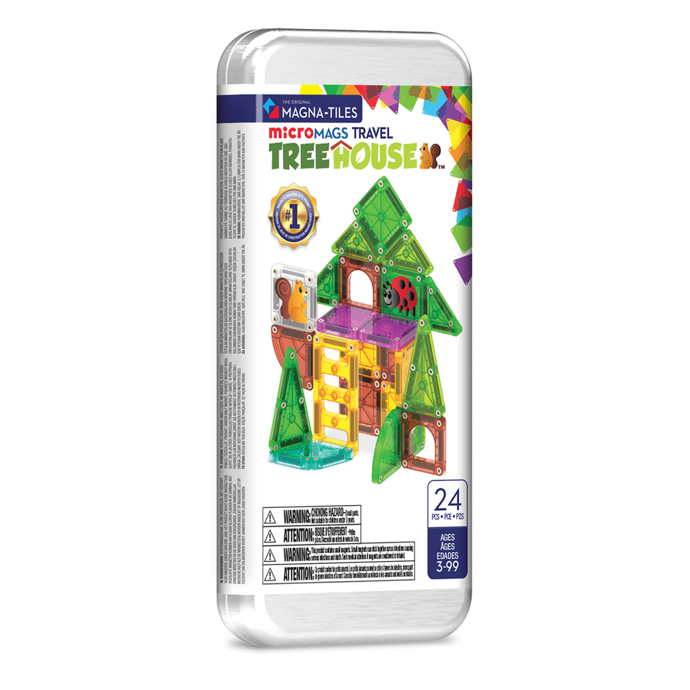 MAGNA-TILES - microMAGS - Tree House 24-Piece Travel Set
