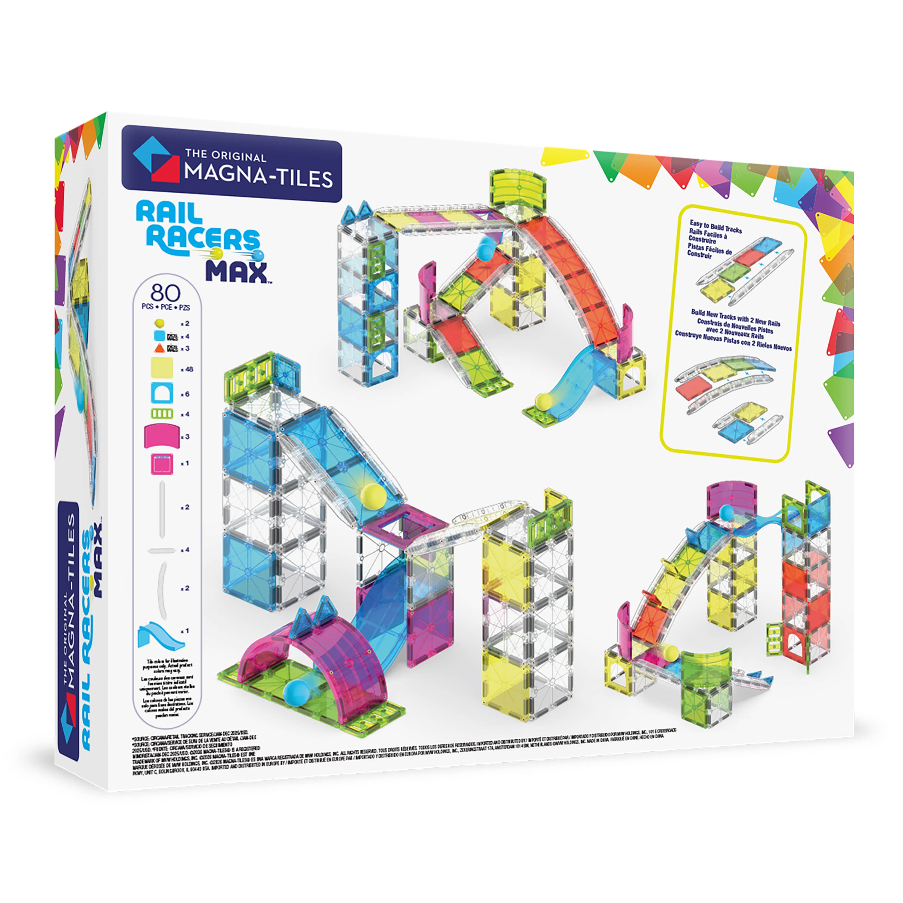 MAGNA-TILES - Rail Racers Max - 80 Piece