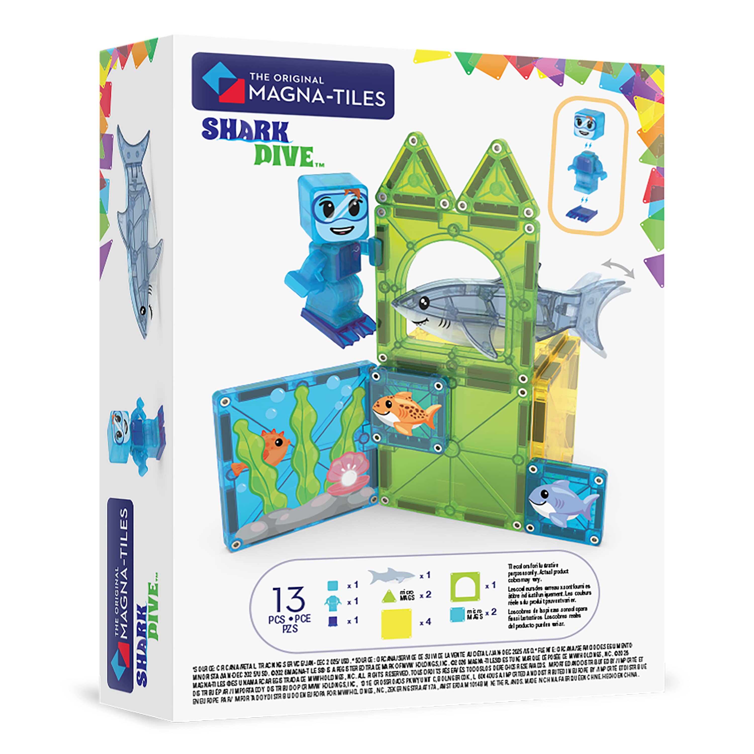 MAGNA-TILES - Shark Dive - 13 Piece