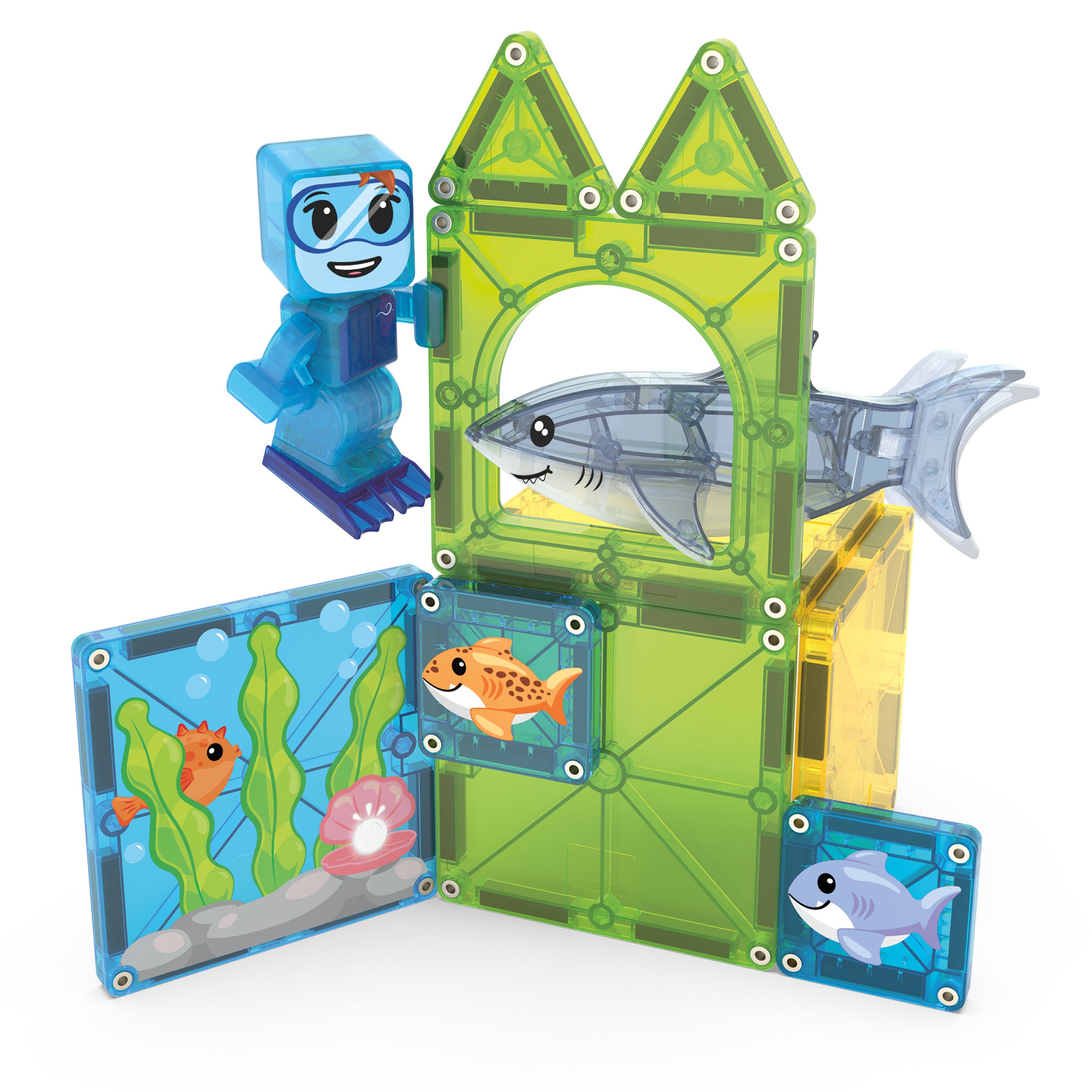 MAGNA-TILES - Shark Dive - 13 Piece