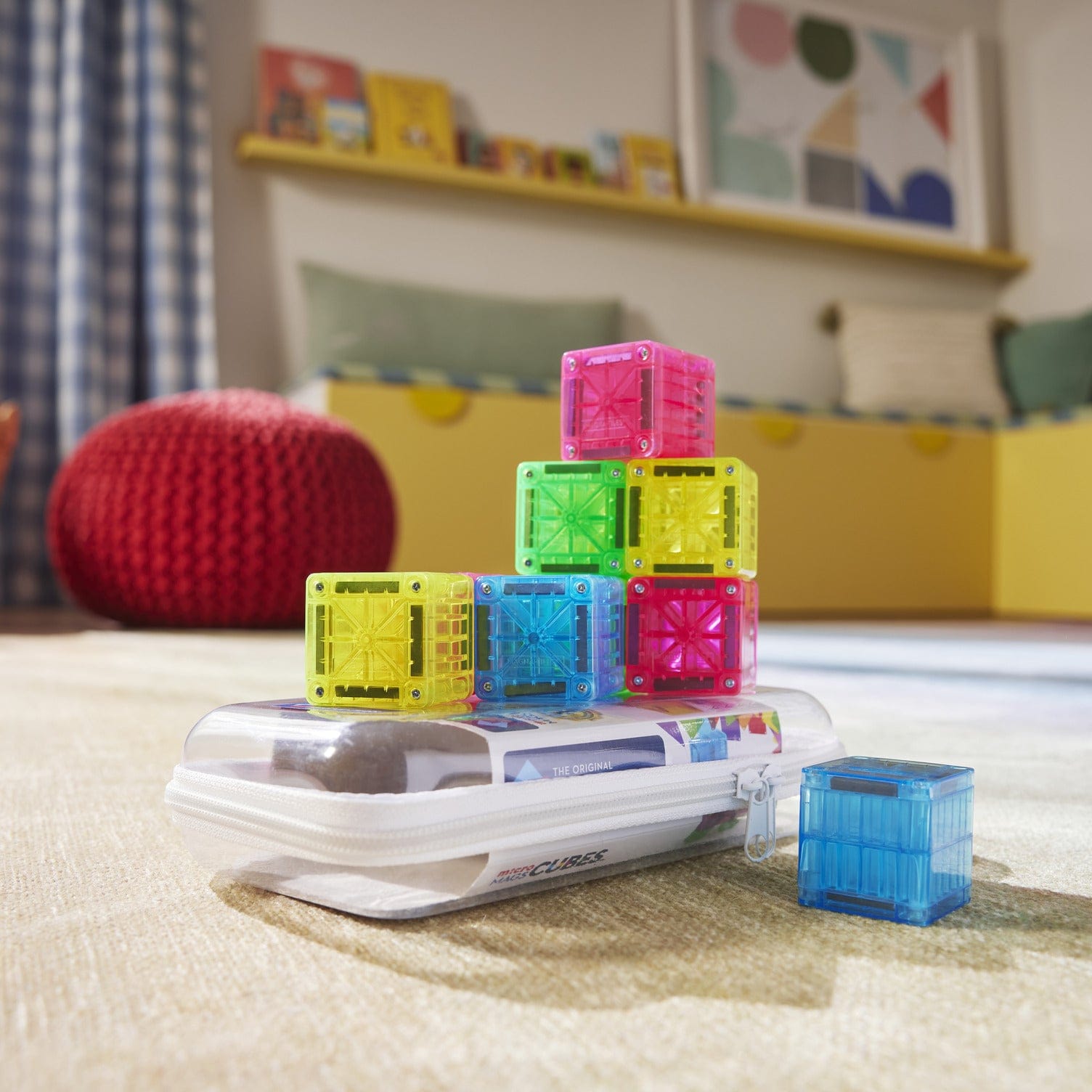 MAGNA-TILES - microMAGS - Cubes 9-Piece Magnetic Set