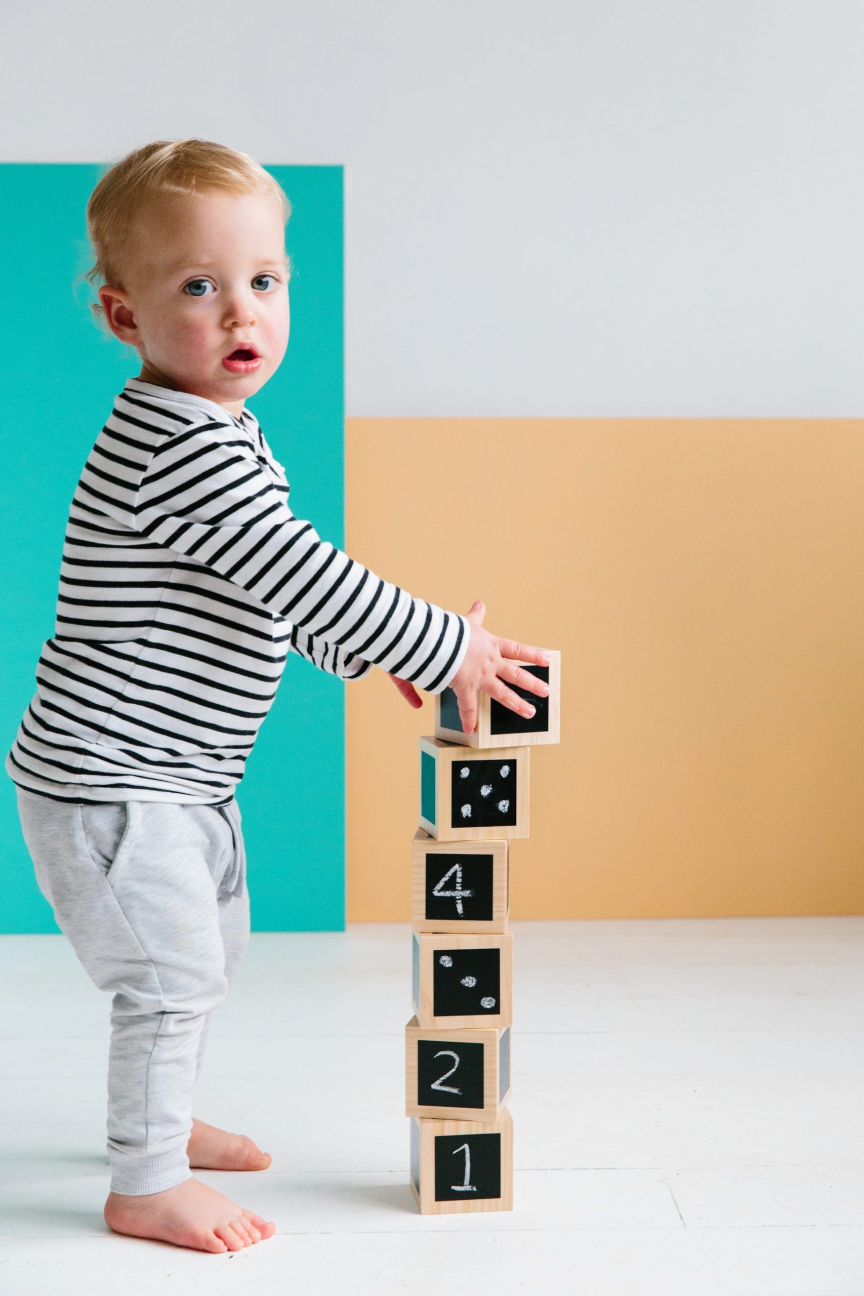 Freckled Frog Fun with Chalk! Wooden Cubes
