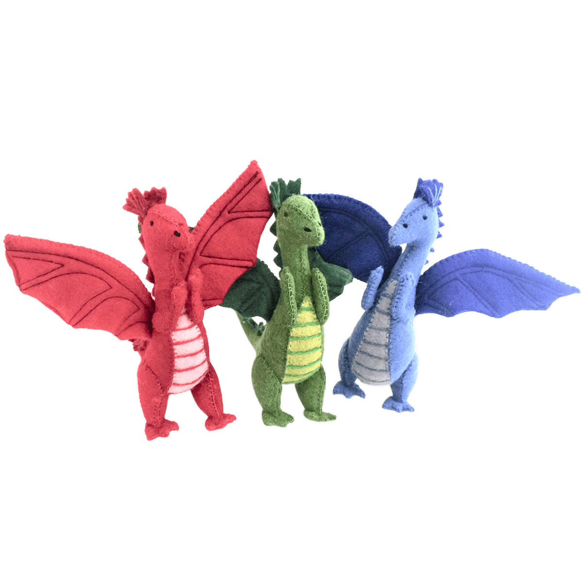 Papoose Toys Large Dragons 3pcs