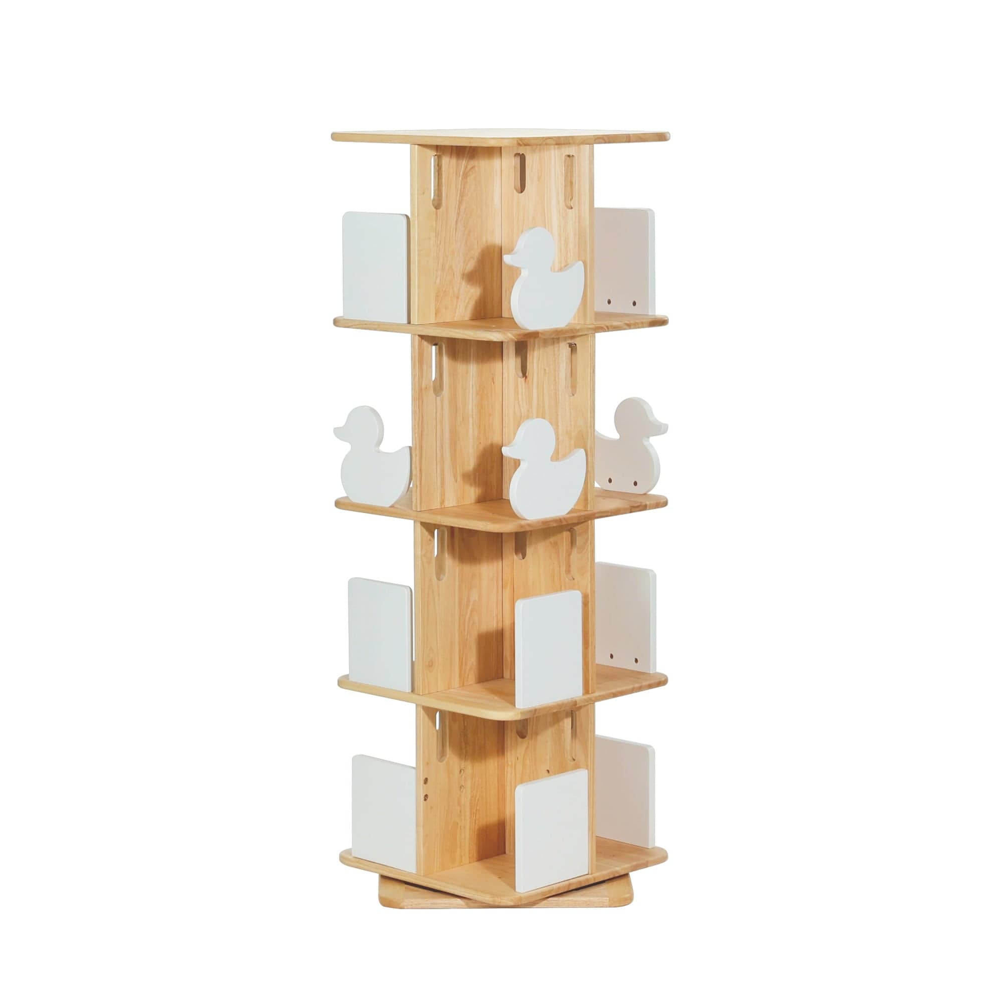 myduckling Montessori Rotating Bookcase Addon Layer - White/Natural