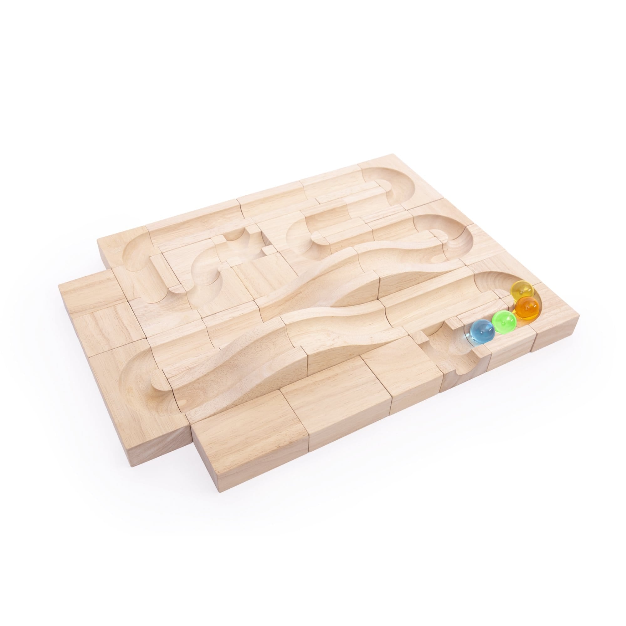 Guidecraft Unit Block Marble Run – 40 pc. set