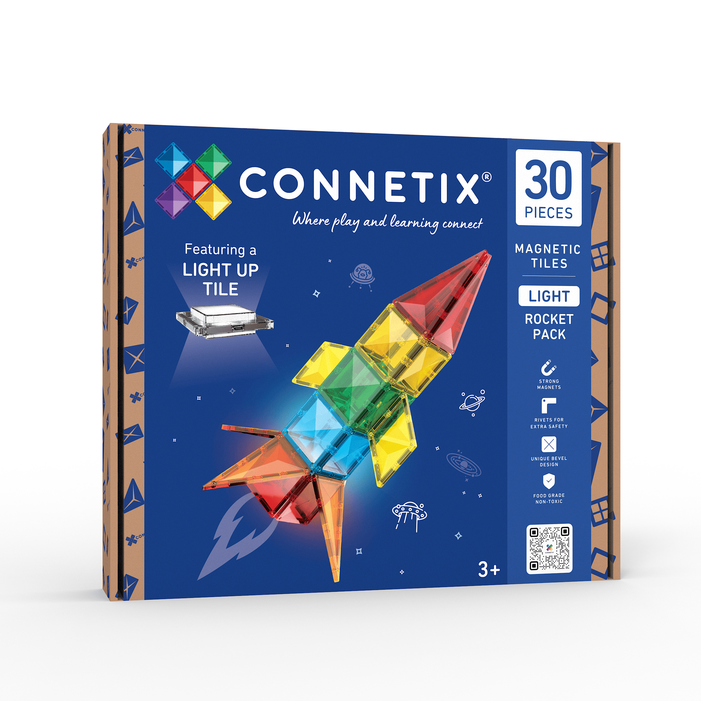 Connetix Tiles Light Rocket Pack 30 Piece