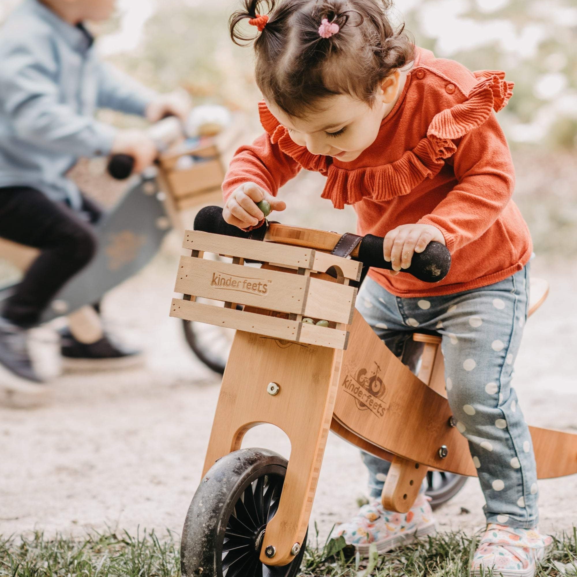 Kinderfeets 2-In-1 Tiny Tot Plus Tricycle & Balance Bike Bamboo