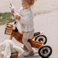 Kinderfeets 2-In-1 Tiny Tot Plus Tricycle & Balance Bike Bamboo