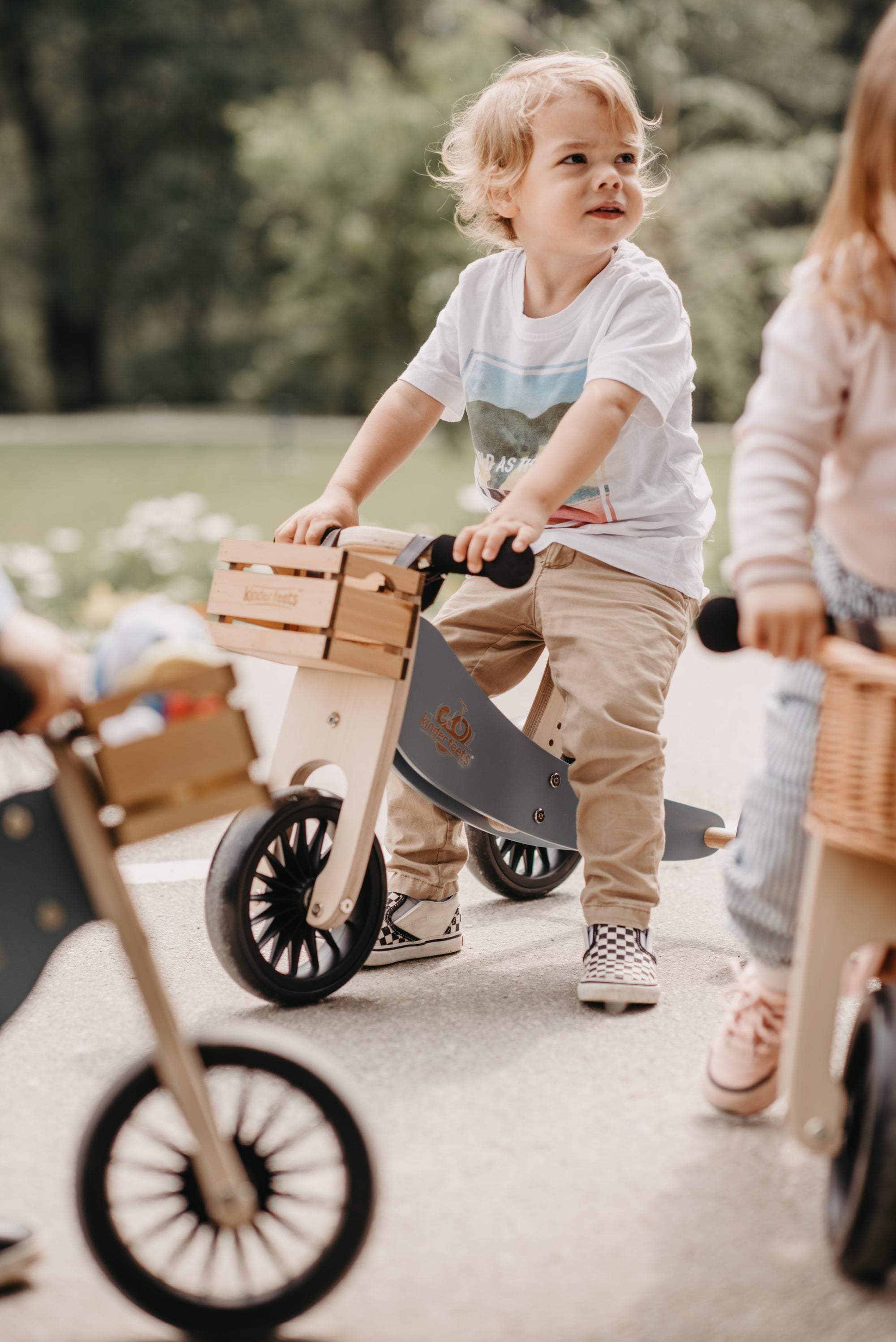 Kinderfeets 2-In-1 Tiny Tot Plus Tricycle/ Balance Bike - Slate Blue
