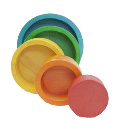QToys Natural Colored Stacking and Nesting Bowls