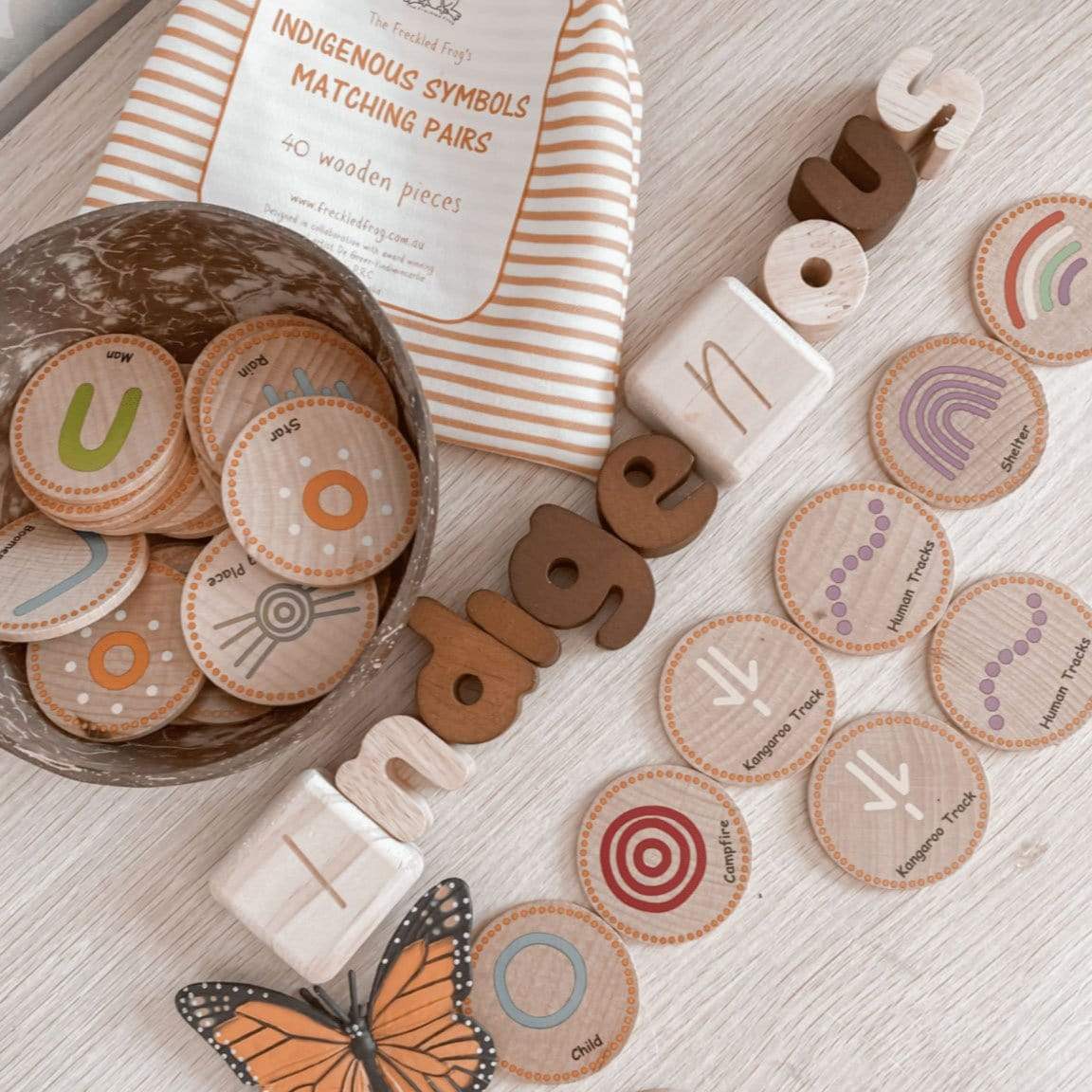 Freckled Frog Indigenous Symbols Matching Pairs