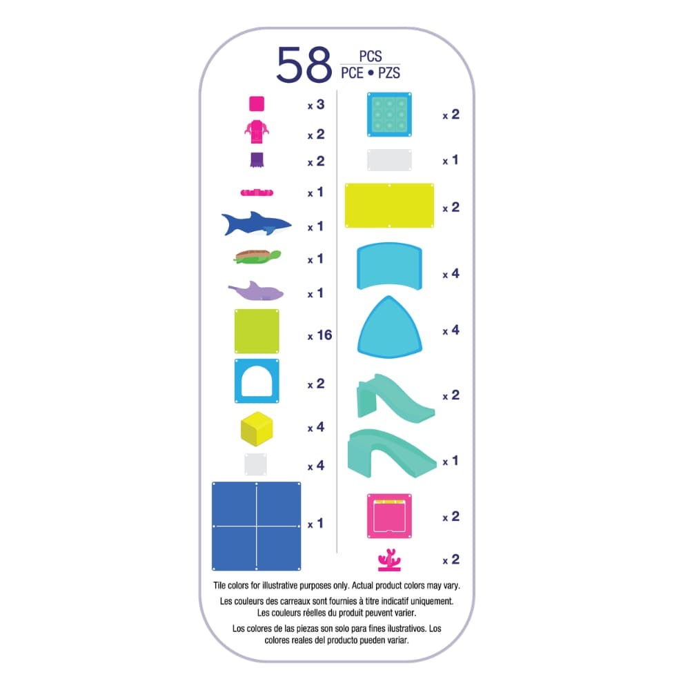 MAGNA-TILES - Undersea Adventure - 58 Piece