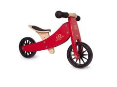 Kinderfeets 2-In-1 Tiny Tot Tricycle & Balance Bike New Color-Cherry Red