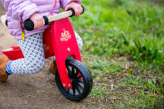 Kinderfeets 2-In-1 Tiny Tot Tricycle & Balance Bike New Color-Cherry Red