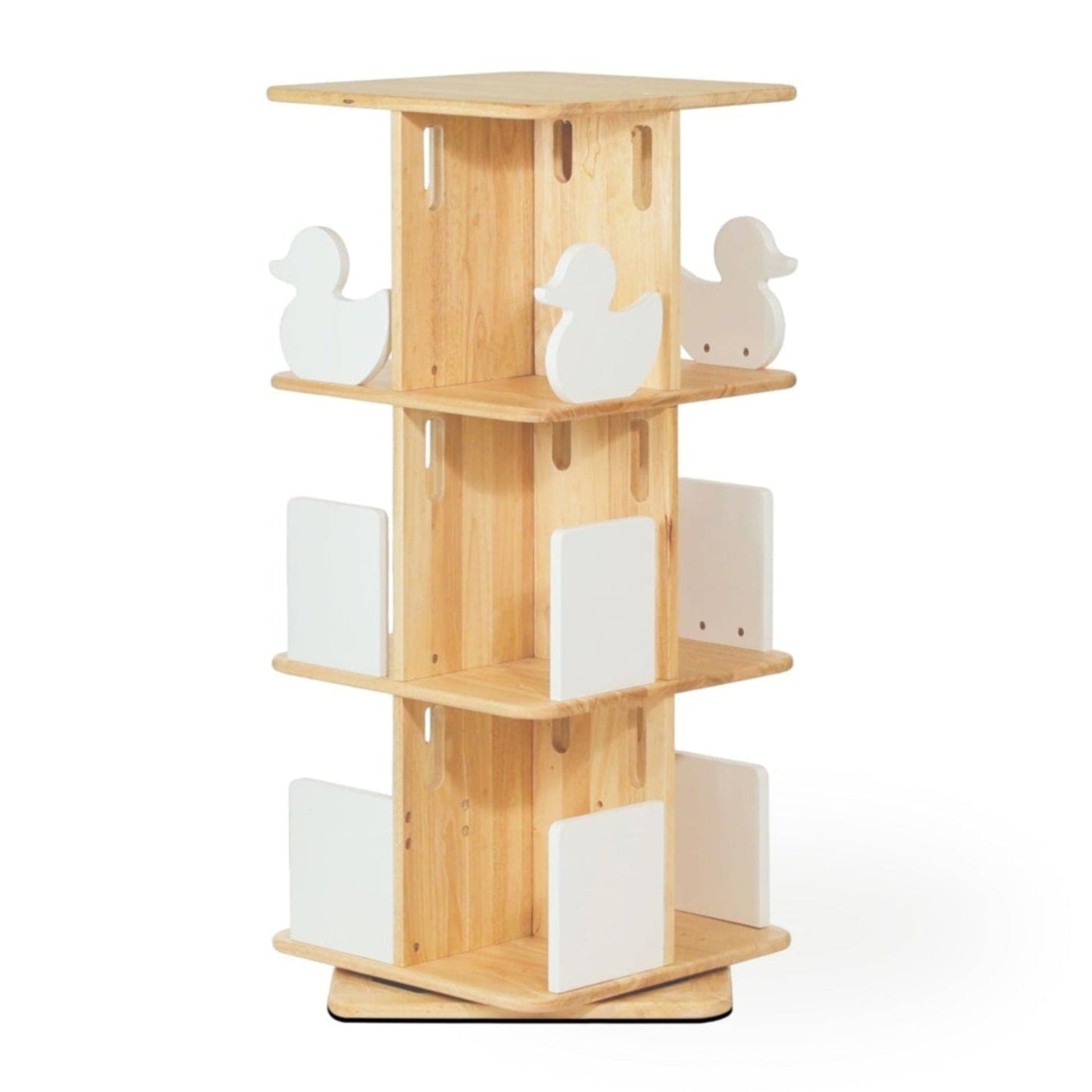 myduckling Montessori Rotating Bookcase - Natural/White