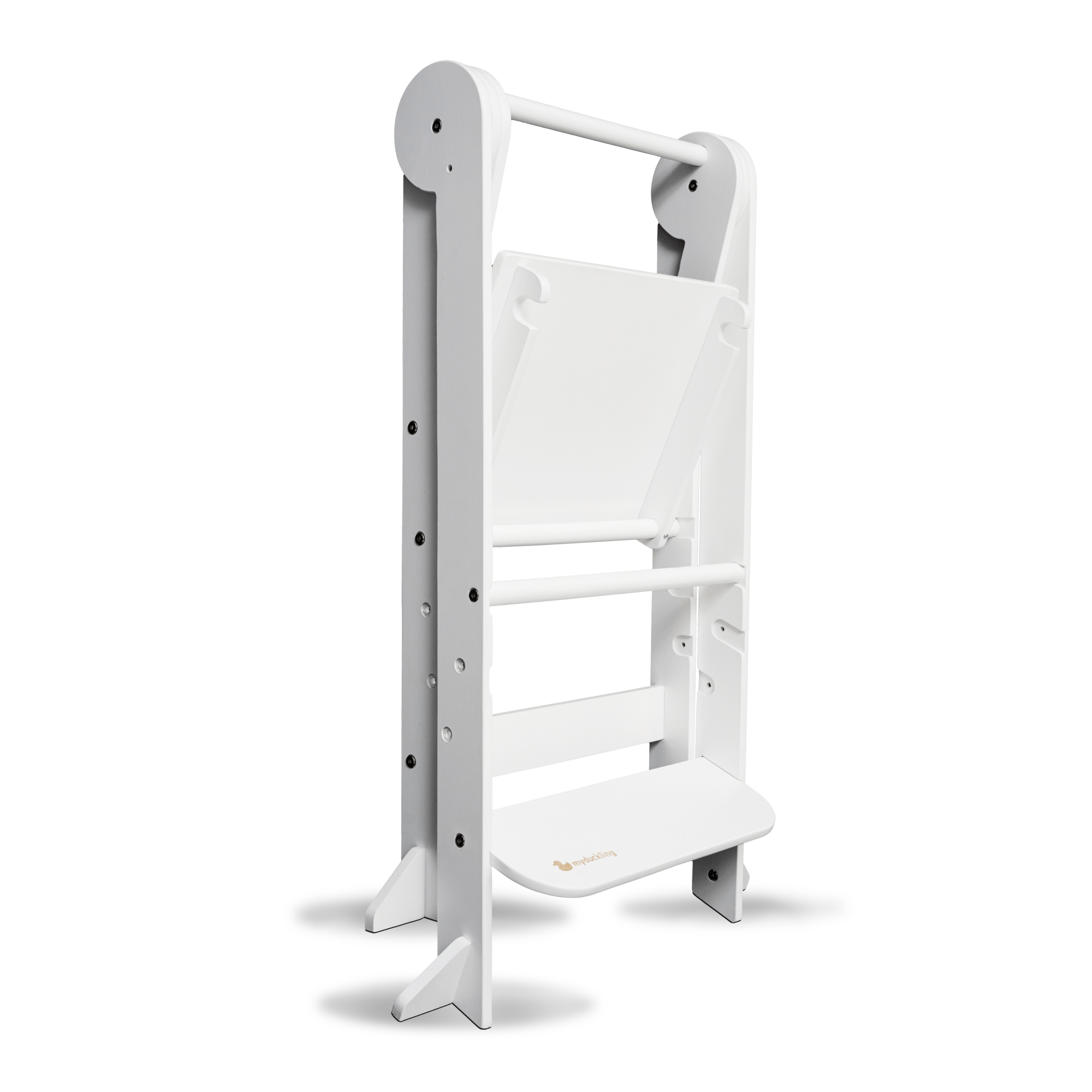 myduckling Deluxe Folding Adjustable Learning Tower - White