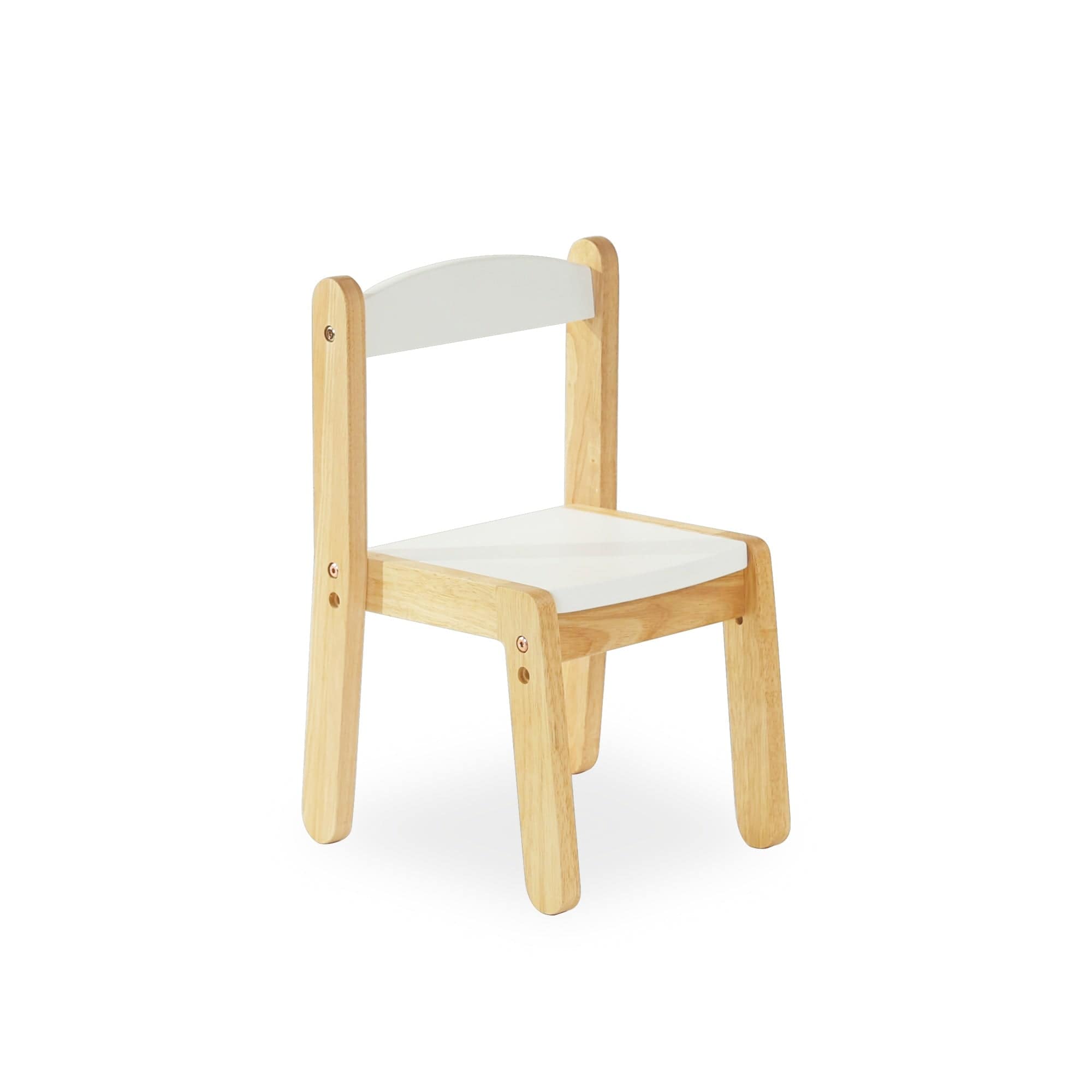 myduckling Montessori Kids Wooden Chair - White/Natural