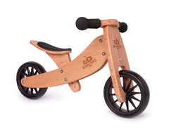 Kinderfeets 2-In-1 Tiny Tot Tricycle & Balance Bike Bamboo