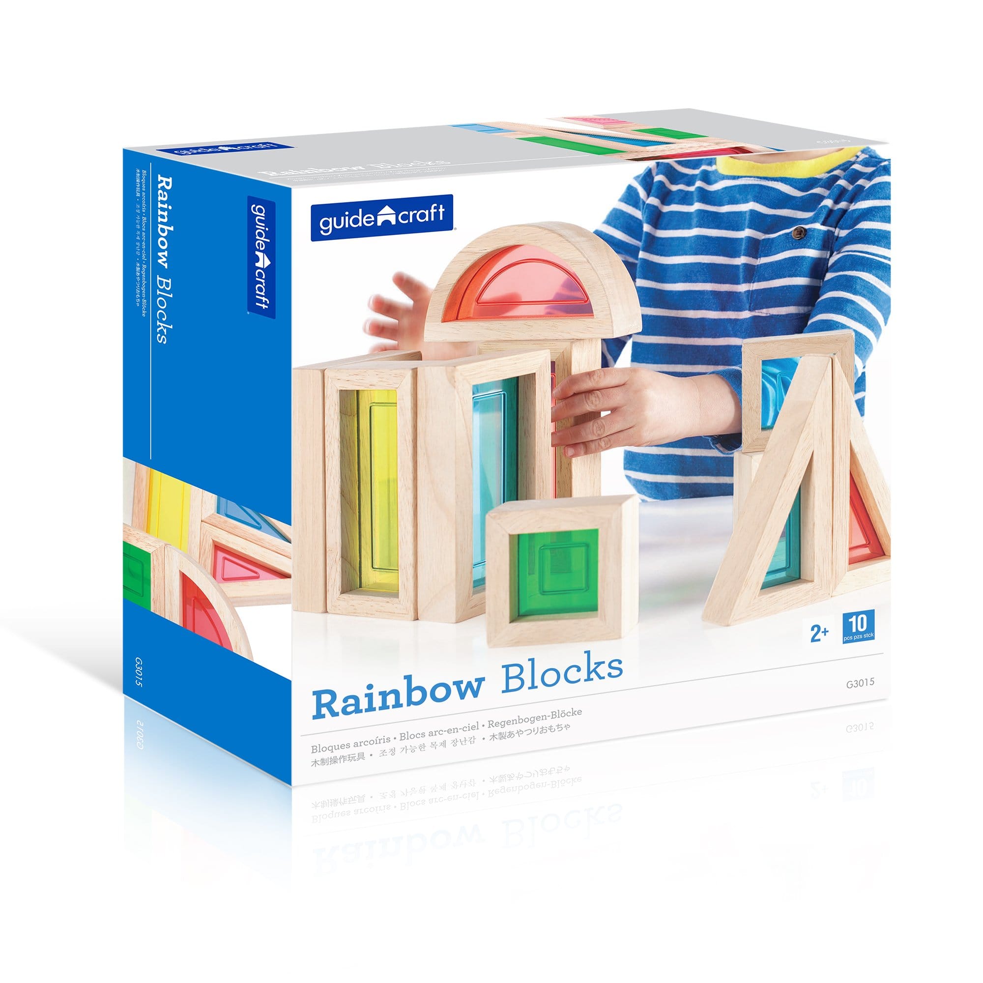 Guidecraft Rainbow Blocks 10 Pc Set